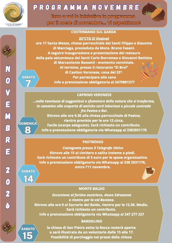 Programma novembre 2026